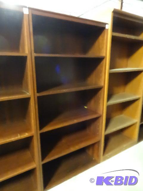 Wood book case with 4 adjustable shelves. 36 ...