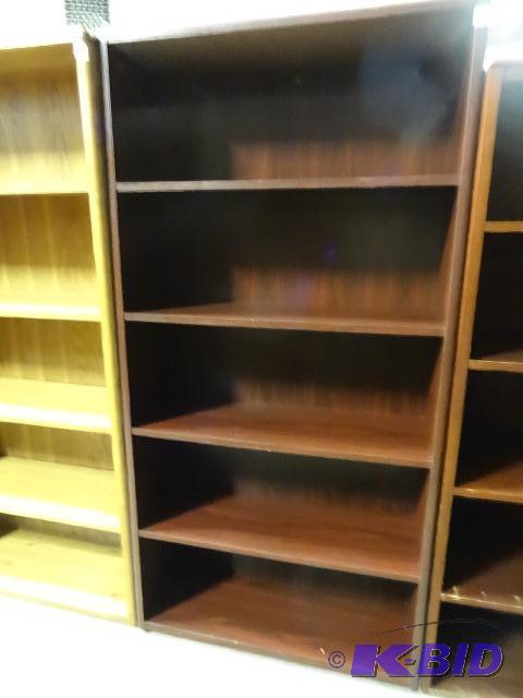Wood book case with 4 shelves. 36 x 12 x 71...