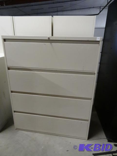 42&quot metal 4 drawer lateral file. With lo...