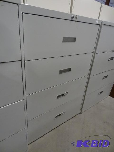 36&quot metal 4 drawer lateral file with loc...
