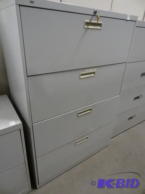 36&quot metal 4 drawer lateral file with loc...