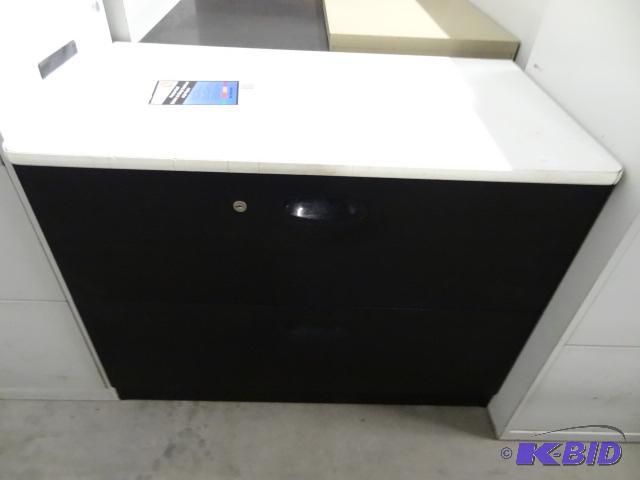 36&quot metal 2 drawer lateral file with loc...