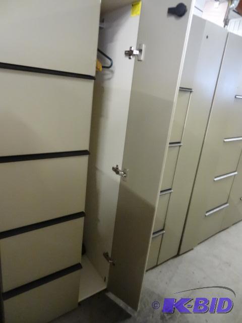 Laminate personal cabinet with 4 file drawers...
