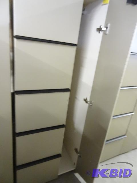 Laminate personal cabinet with 4 file drawers...