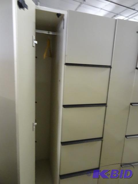 Laminate personal cabinet with 4 file drawers...