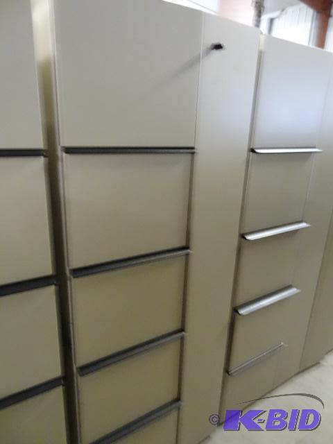 Laminate personal cabinet with 4 file drawers...