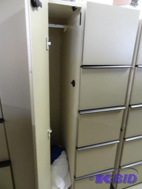 Laminate personal cabinet with 4 file drawers...