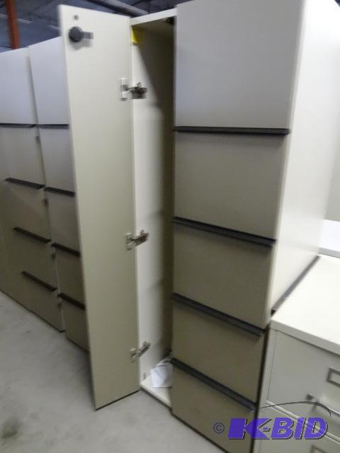 Laminate personal cabinet with 4 file drawers...