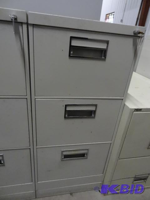 18&quot metal 3 drawer file cabinet with loc...