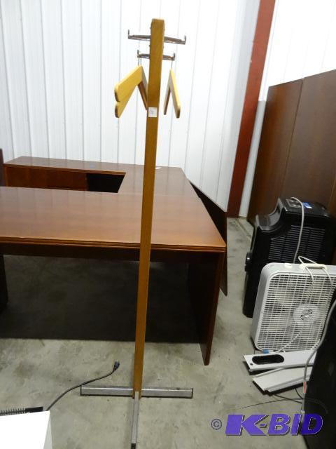 Wood coat rack...