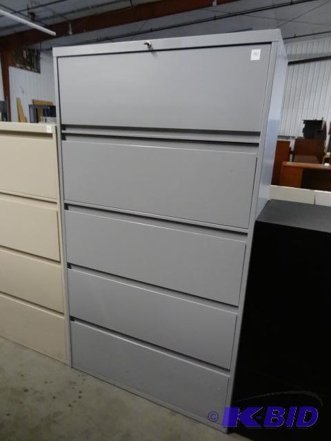 36&quot metal 5 drawer lateral file with key...