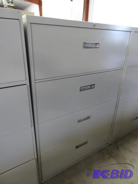 36&quot metal 4 drawer lateral file with loc...