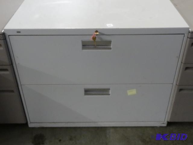 36&quot metal 2 drawer lateral file with loc...