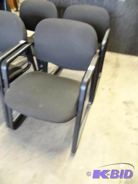 2 Matching Stationary Metal Framed Chairs...