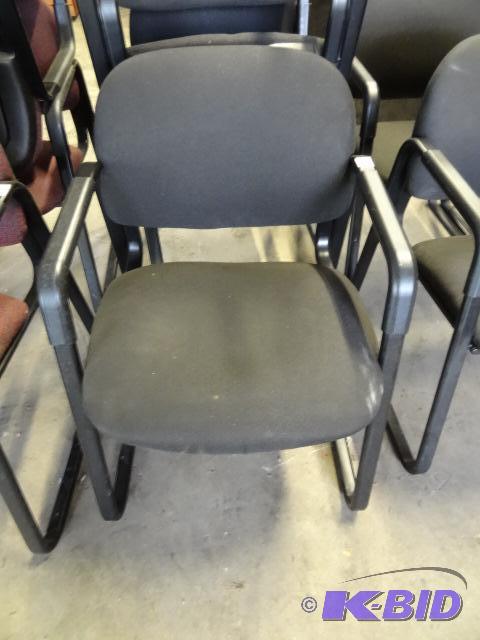 3 Matching Stationary Metal Framed Chairs...