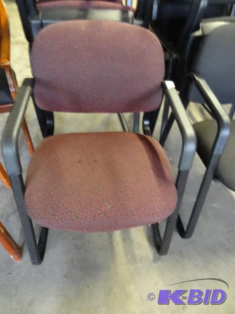 3 Matching Stationary Metal Framed Chairs...
