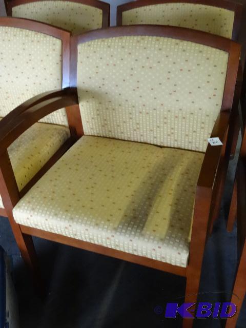 2 Matching Stationary Wood Framed Chairs...