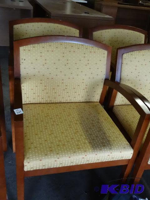 2 Matching Stationary Wood Framed Chairs...