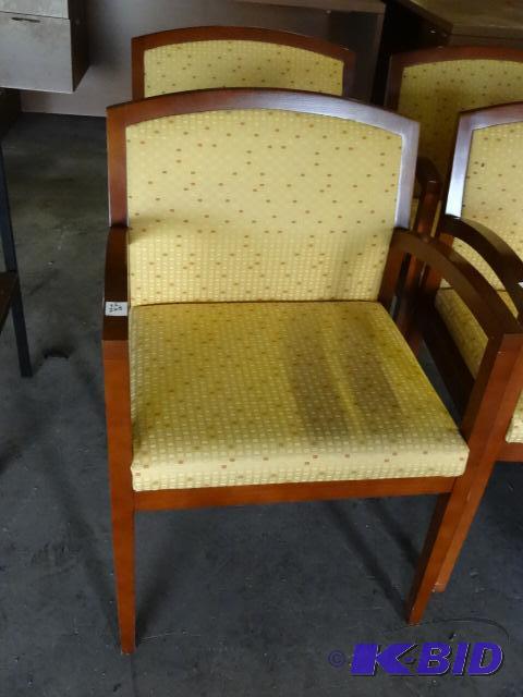 2 Matching Stationary Wood Framed Chairs...