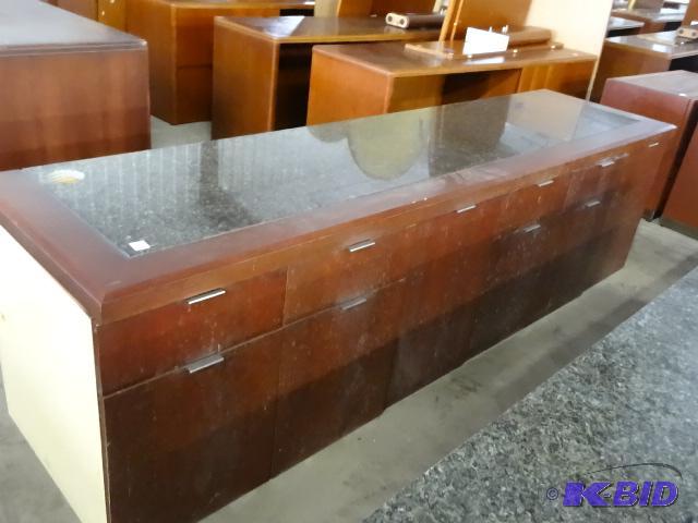 Laminate Credenza with Marble Top 4 Doors. 6 ...