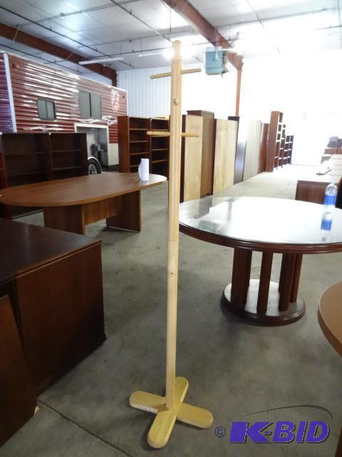 Wood coat rack...