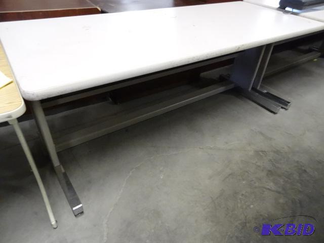 72 x 29 x 30 metal framed table....