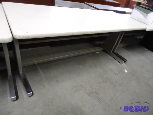 72 x 29 x 30 metal framed table....