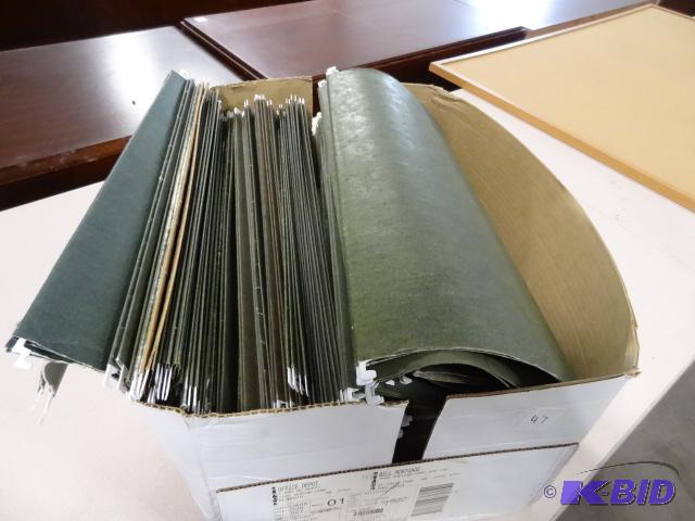 Legal size hanging file folders....