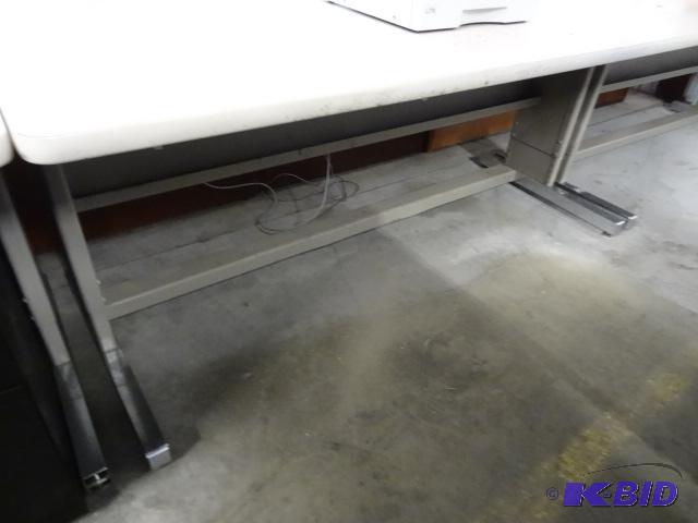 72 x 29 x 30 metal framed table...