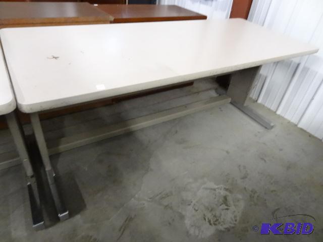 72 x 29 x 30 metal framed table...