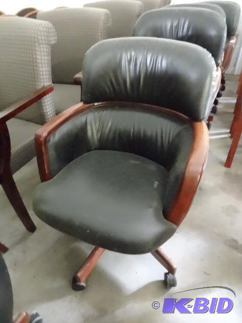 2 matching office chairs on wheels...