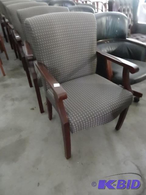 2 matching wood framed side chairs...