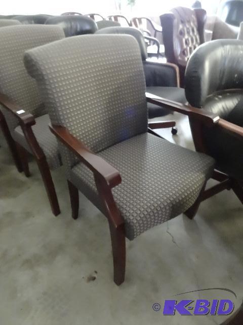2 matching wood framed side chairs...