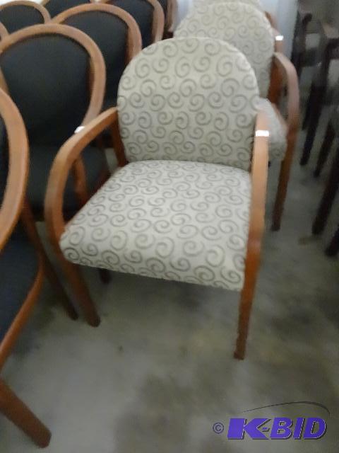 2 matching wood framed side chairs...