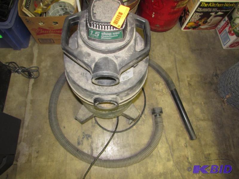 1.5HP shop vac, detachable blower...