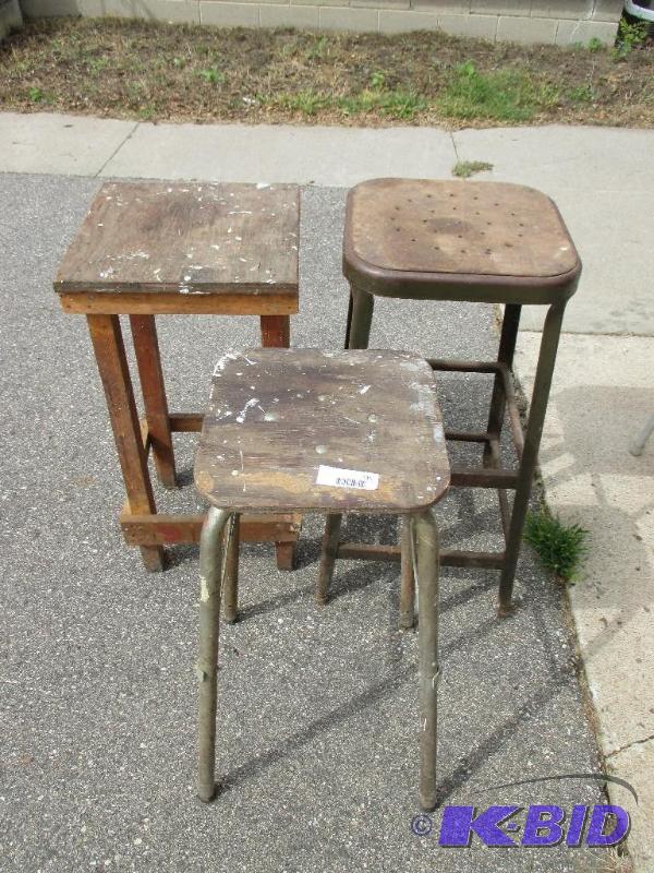 3 shop stools...