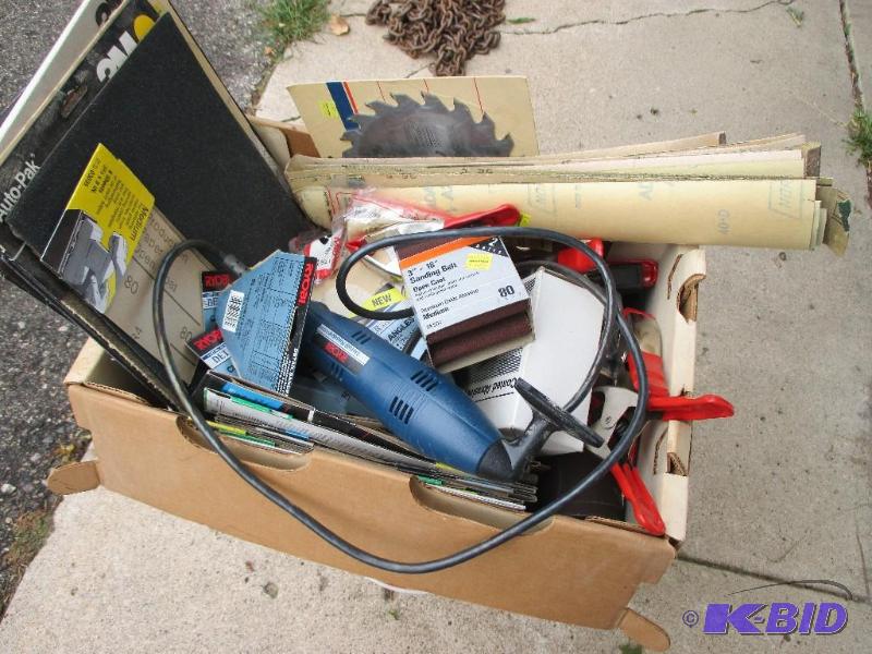 Box misc sandpaper and supplies...