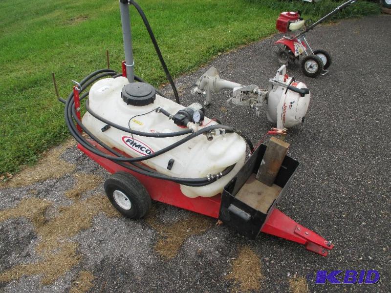 Pull behind sprayer tank with 12v pump...