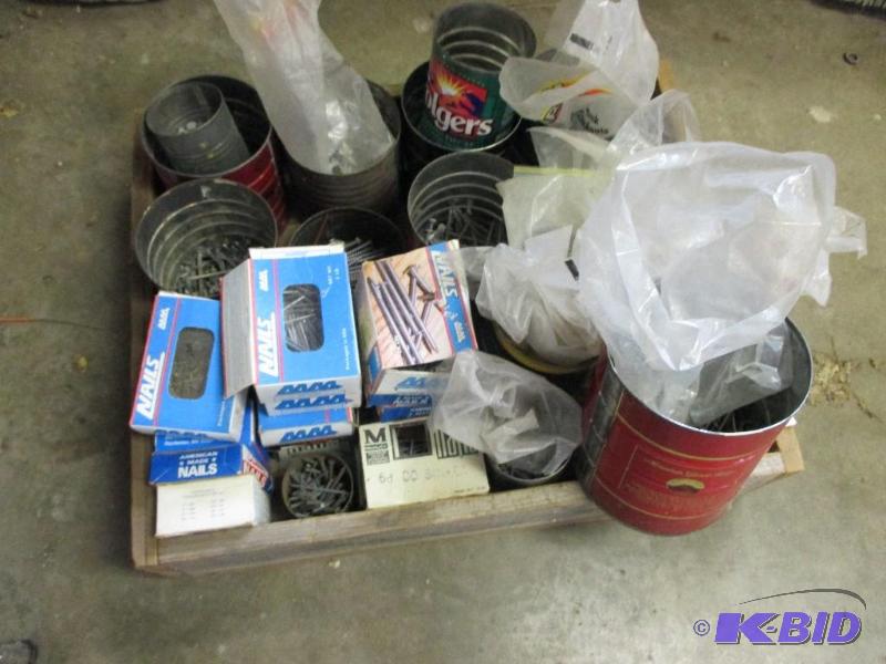 box of nails and screws...