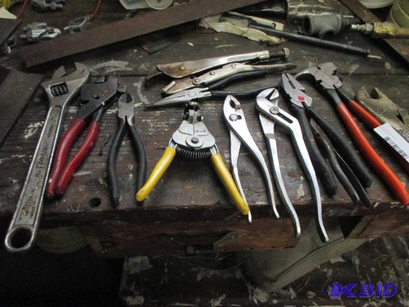 lot of pliers and misc tools...