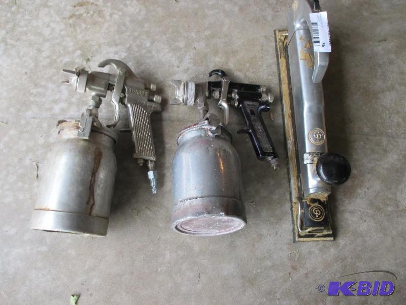 2 paint guns and sander...