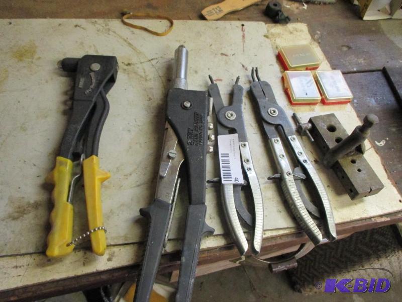 rivet guns and snap ring pliers...
