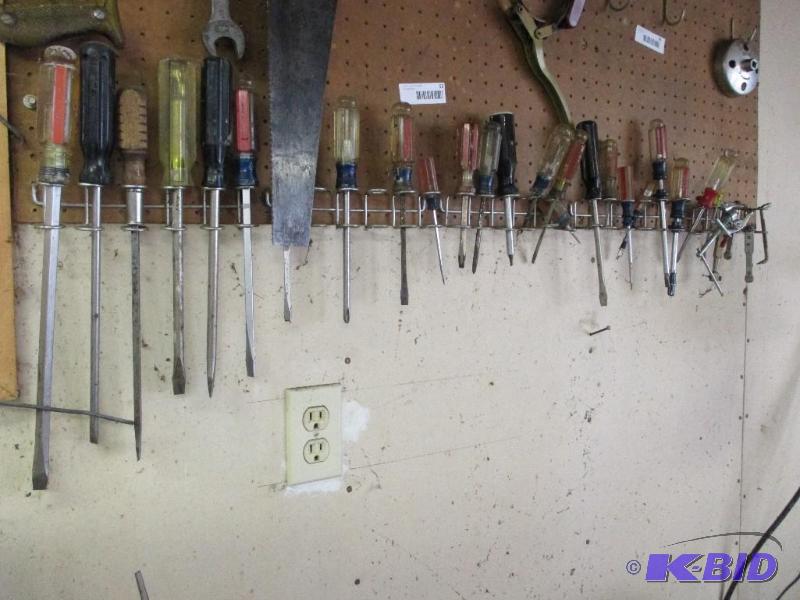 screwdrivers on pegboard...