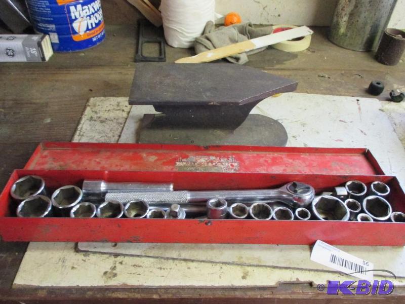 socket set and small anvil...