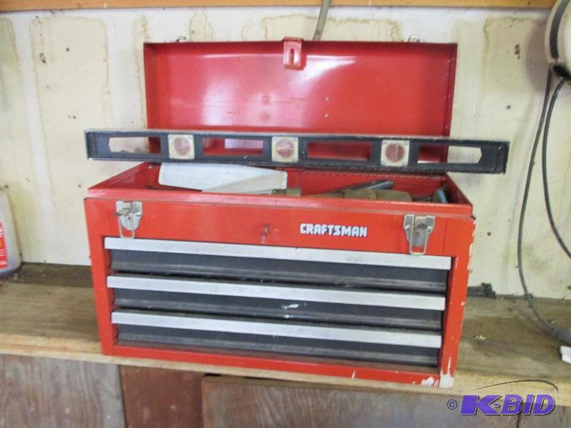 Craftsman tool box and tools, most are crafts...