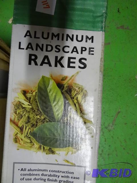lot 117 image: 42" Aluminum Landscape Rake. New...