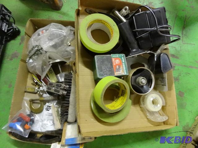 lot 142 image: Painters Tape. Packing Tape Dispenser, Misc H...