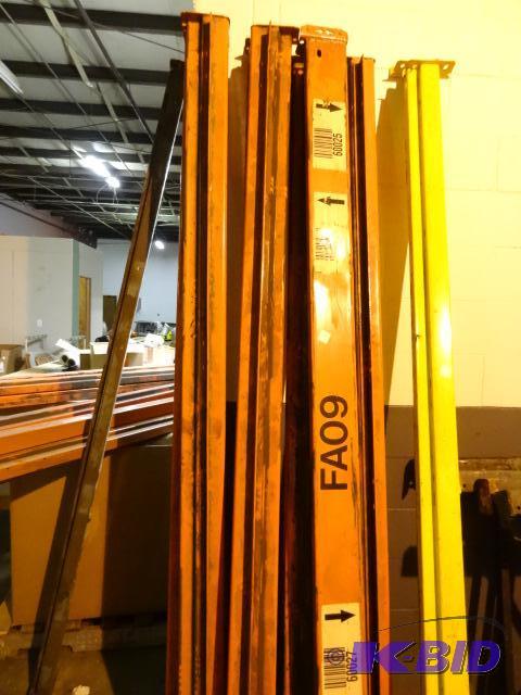 lot 187 image: 96 x 5 pallet rack beams. Qty 7...