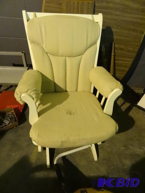 lot 199 image: Wood glider rocker....