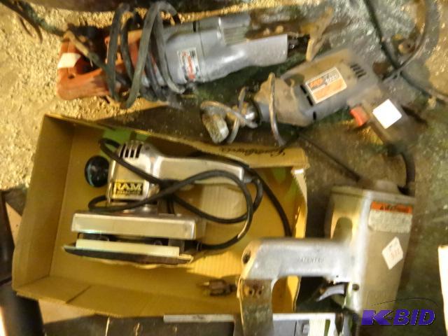 lot 215 image: Ram 2 way sander. Skil 38 drill. Milwaukee s...